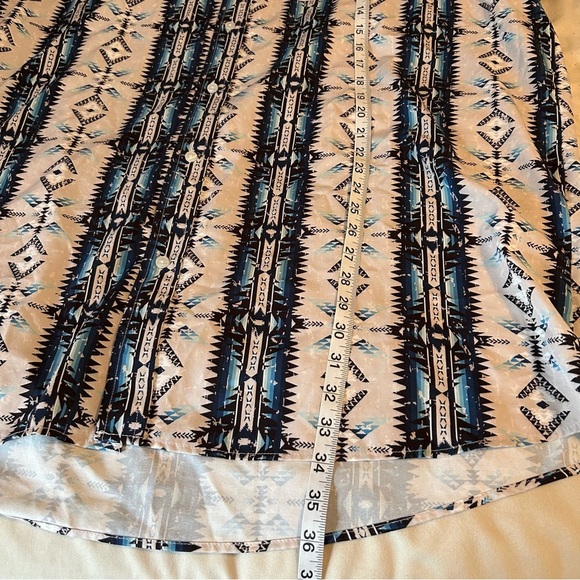 Panhandle Performance Aztec Print Western Short Sleeve Button Shirt Men’s Sz XXL - Picture 10 of 10